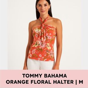Tommy Bahama Floral Halter Coconut girl Vacationcore resortcore old money